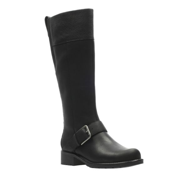 Clarks Womens Orinoco Jazz Knee High Boots Black | UK-8956147